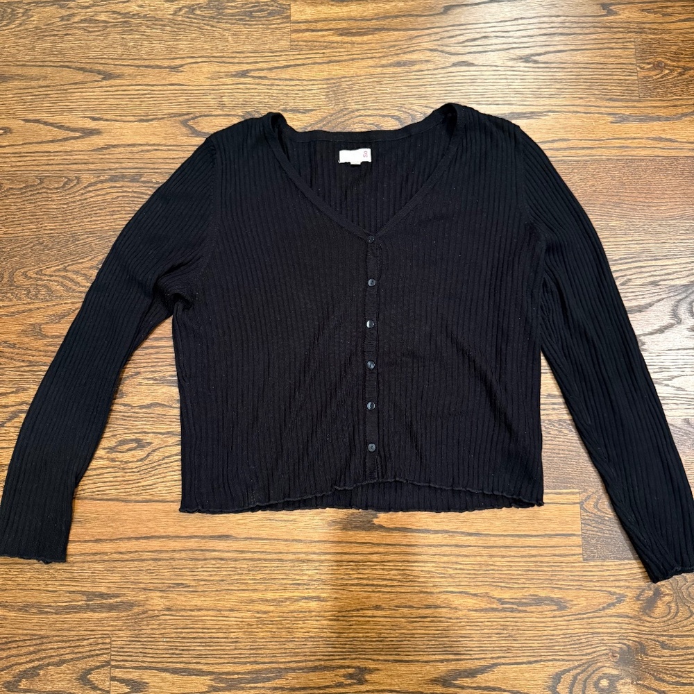 Button Up Ribbed Top